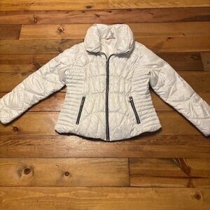 NWOT White Puffer Jacket XL